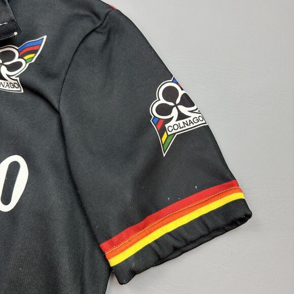 Vintage Colnago Cycling Jersey Mens 3 Black Short Sleeve Made In Italy 80s - Picture 4 of 15